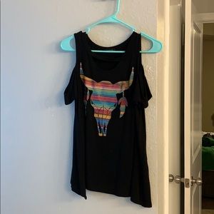 Open shoulder blouse